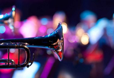 Trombones with blurred background