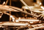 Playing drums