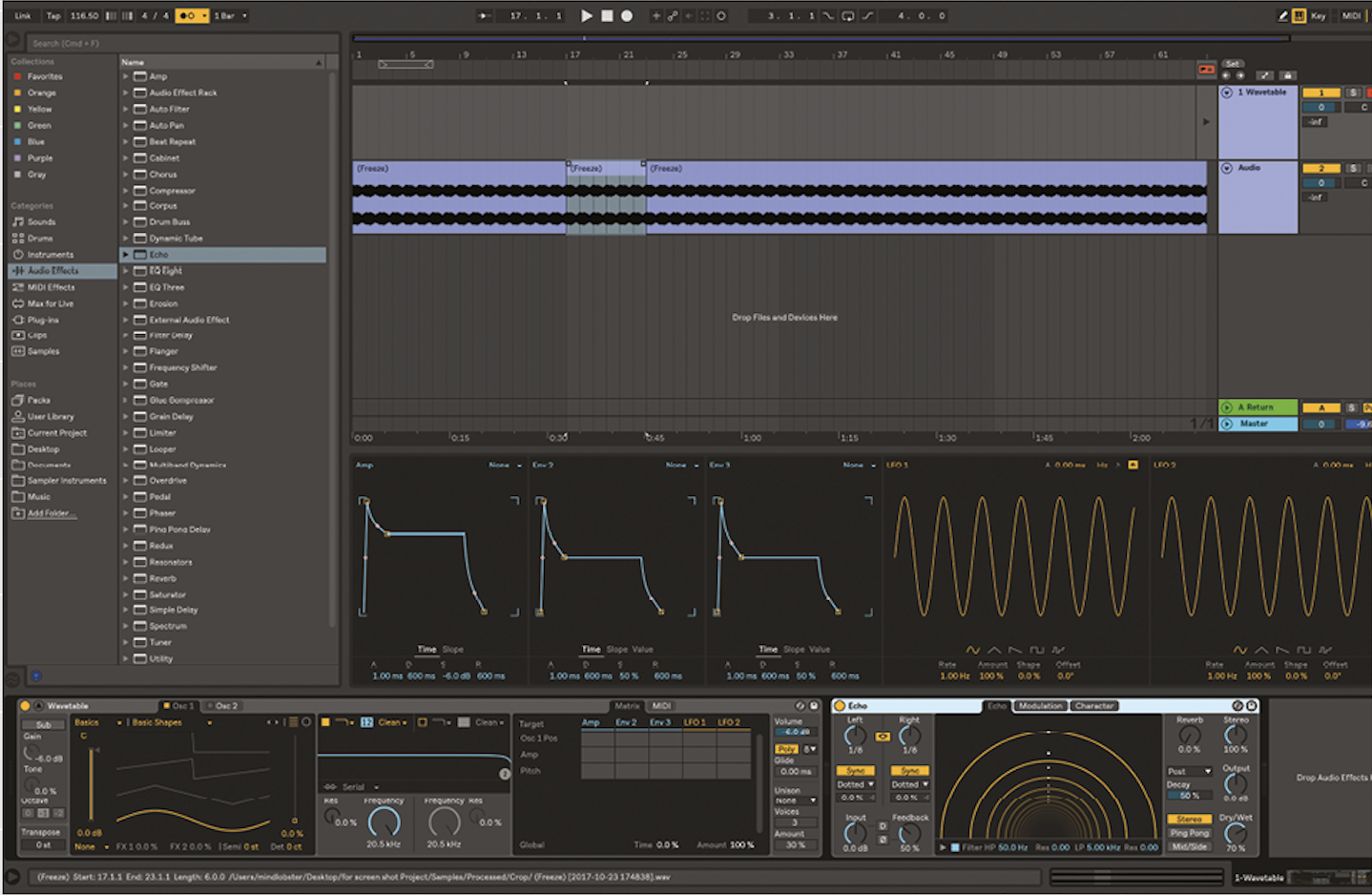 ableton live recording audio