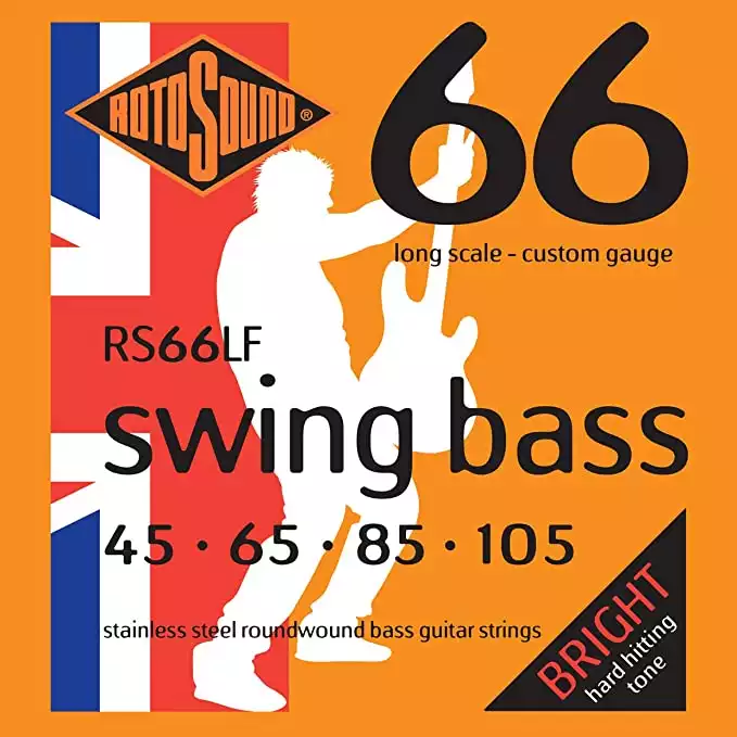 Rotosound RS66LF Swing Bass 66 Stainless Steel Bass Guitar Strings (45 65 85 105)