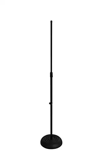 On Stage MS7201B Round Base Microphone Stand, Black