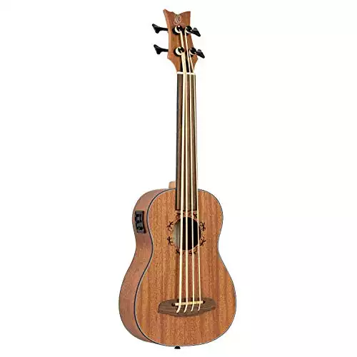 Ortega Guitars 4 String Lizard Series Fretless Acoustic-Electric Uke-Bass