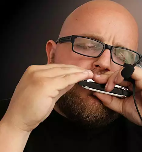 The Feather Soul Harmonica Hands Free Microphone with Flexible Micro-Gooseneck by Myers Pickups