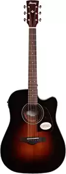 Ibanez AW400C Artwood Solid Top Dreadnought Acoustic-Electric Guitar Level 1 Brown Sunburst
